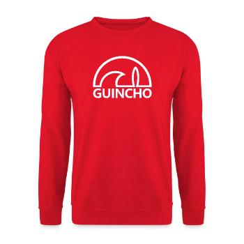 Guincho soleil planche de surf blanc minimaliste - Sweat-shirt Unisexe - rouge - Devant - Alina (178cm) & Michal (187cm)