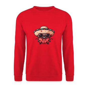 Ladybug Sombrero - Unisex Sweatshirt - red - Front - Alina (178cm) & Michal (187cm)