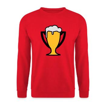 Weltmeister Bier Pokal - Unisex Pullover - Rot - Vorne - Alina (178cm) & Michal (187cm)
