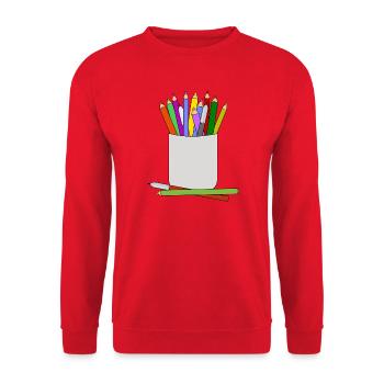 painters crayons artists - Unisex Sweatshirt - red - Front - Alina (178cm) & Michal (187cm)