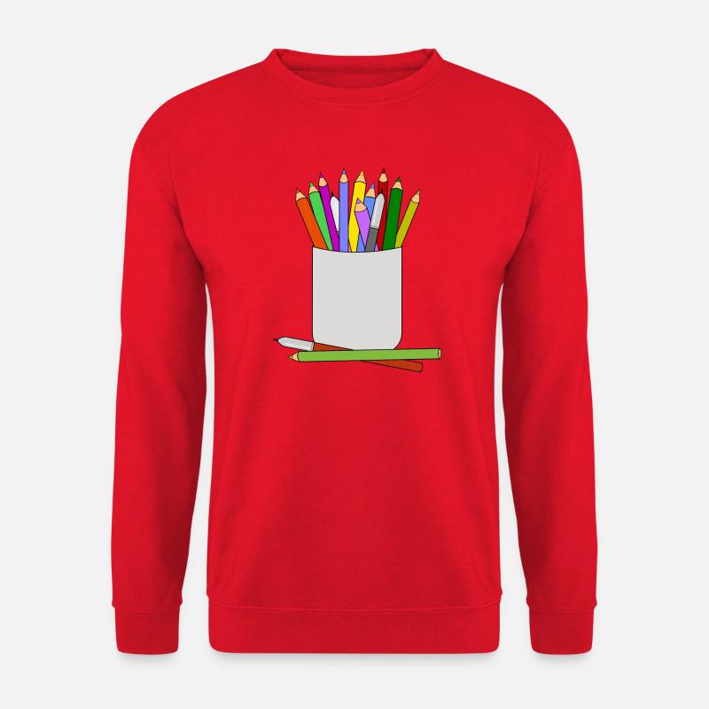maler buntstifte künstler - Unisex Pullover - Rot