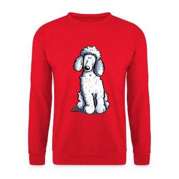 Kleiner Pudel - Unisex Pullover - Rot - Vorne - Alina (178cm) & Michal (187cm)