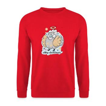 Silky Christmas - Unisex Sweatshirt - red - Front - Alina (178cm) & Michal (187cm)