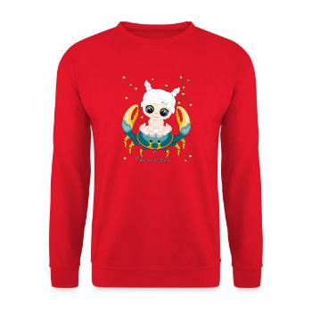sternzeichen_cancer - Sweat-shirt Unisexe - rouge - Devant - Alina (178cm) & Michal (187cm)