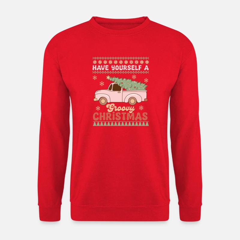 Hässlicher Weihnachtspullover - Unisex Pullover - Rot