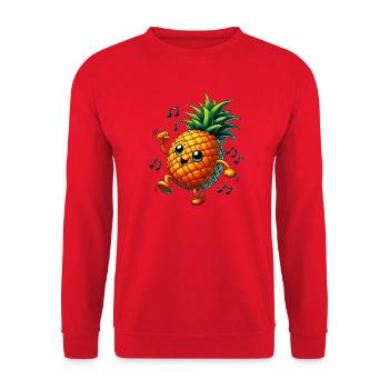 Pineapple Dances Music - Unisex Sweatshirt - red - Front - Alina (178cm) & Michal (187cm)