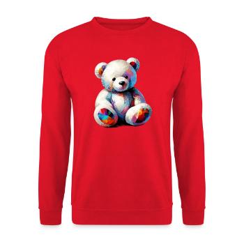 Orso Orsacchiotto Ours en peluche - Sweat-shirt Unisexe - rouge - Devant - Alina (178cm) & Michal (187cm)