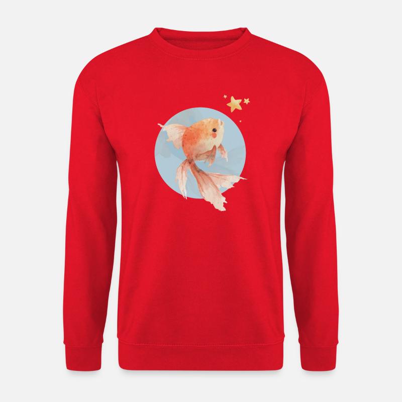 Goldfisch mit Weitblick - Unisex Pullover - Rot