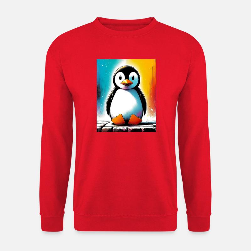 Pinguin - Unisex Pullover - Rot