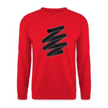 Modern Spiral Pattern Design - Unisex Sweatshirt - red - Front - Alina (178cm) & Michal (187cm)