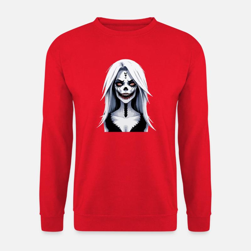 Skelett Gesicht Banshee Halloween - Unisex Pullover - Rot