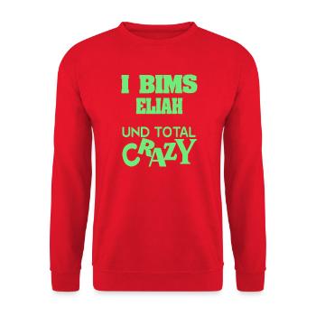 Elijah as a given name - Unisex Sweatshirt - red - Front - Alina (178cm) & Michal (187cm)