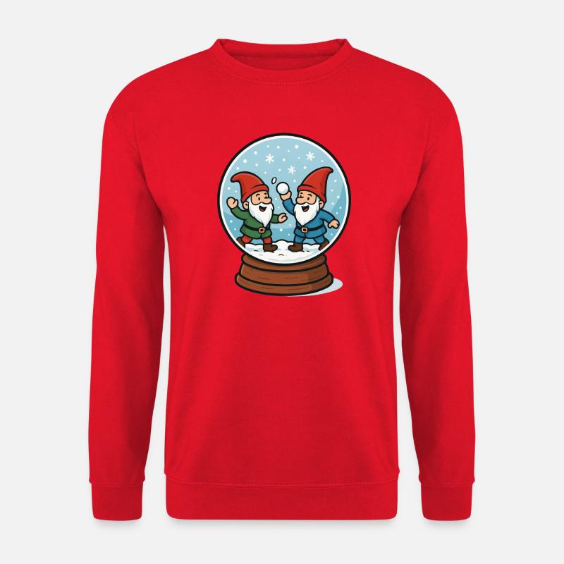 Dwarfs in a snow globe - Unisex Sweatshirt - red