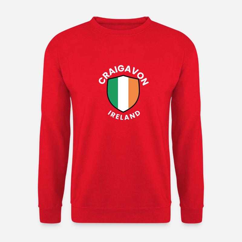 Craigavon Irland-Schild - Unisex Pullover - Rot