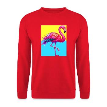 Flamant - Sweat-shirt Unisexe - rouge - Devant - Alina (178cm) & Michal (187cm)