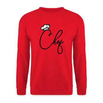 Chef Chef - Unisex Sweatshirt - red - Front - Alina (178cm) & Michal (187cm)