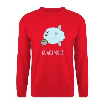 Mola Mola Guacamola - Unisex Sweatshirt - red - Front - Alina (178cm) & Michal (187cm)