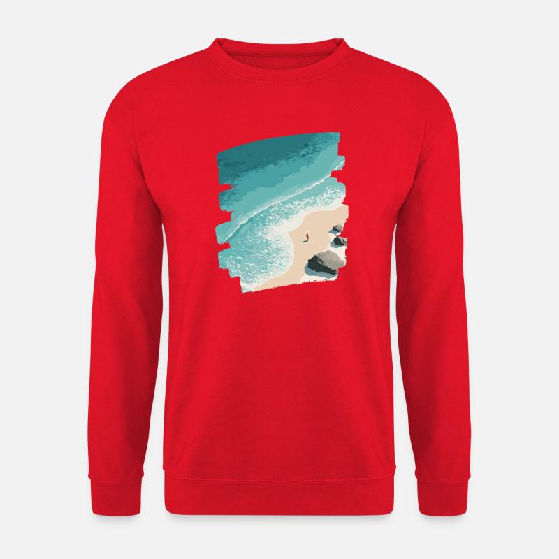 Strand Meer Palmen - Unisex Pullover - Rot