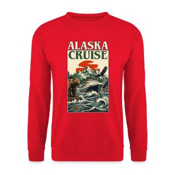 Croisière en Alaska Créer des souvenirs ensemble - Sweat-shirt Unisexe - rouge - Devant - Alina (178cm) & Michal (187cm)