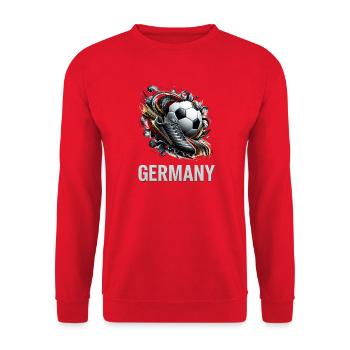 Germany Football Dynamics - Unisex Sweatshirt - red - Front - Alina (178cm) & Michal (187cm)