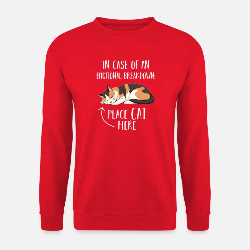 Katze - Unisex Pullover - Rot