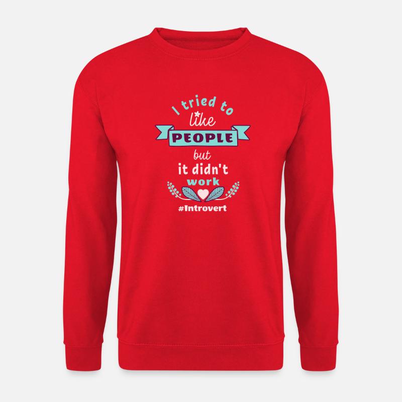 Introvert liking people - Unisex Pullover - Rot