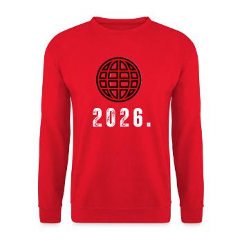 Lignes de grille Red Globe 2026 - Sweat-shirt Unisexe - rouge - Devant - Alina (178cm) & Michal (187cm)