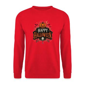 Happy Halloween - Unisex Sweatshirt - red - Front - Alina (178cm) & Michal (187cm)