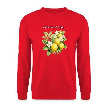 Citrus Fruit Only - Unisex Sweatshirt - red - Front - Alina (178cm) & Michal (187cm)