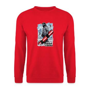 Powder Patrol Snowboard - Unisex Pullover - Rot - Vorne - Alina (178cm) & Michal (187cm)