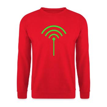 Signal Official Logo Visual – Textliches Abenteuer - Unisex Pullover - Rot - Vorne - Alina (178cm) & Michal (187cm)