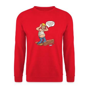 Humor-Builder: Der meckernde Profi - Unisex Pullover - Rot - Vorne - Alina (178cm) & Michal (187cm)