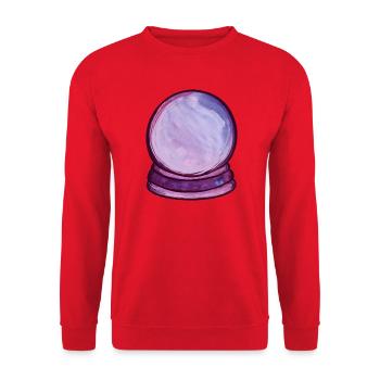 Violette Orb Aquarellkugel - Unisex Pullover - Rot - Vorne - Alina (178cm) & Michal (187cm)