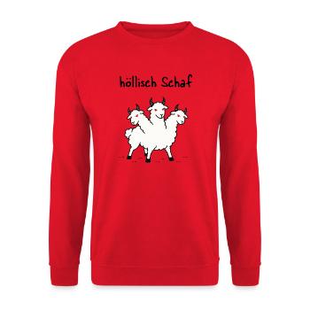 höllisch Scharf - Unisex Pullover - Rot - Vorne - Alina (178cm) & Michal (187cm)