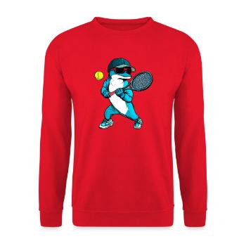 Delfin Tennis - Unisex Pullover - Rot - Vorne - Alina (178cm) & Michal (187cm)