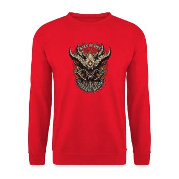 Dämon born of fire dark fantasy - Unisex Pullover - Rot - Vorne - Alina (178cm) & Michal (187cm)
