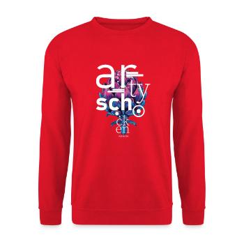 ArtySchocken - Unisex Sweatshirt - red - Front - Alina (178cm) & Michal (187cm)