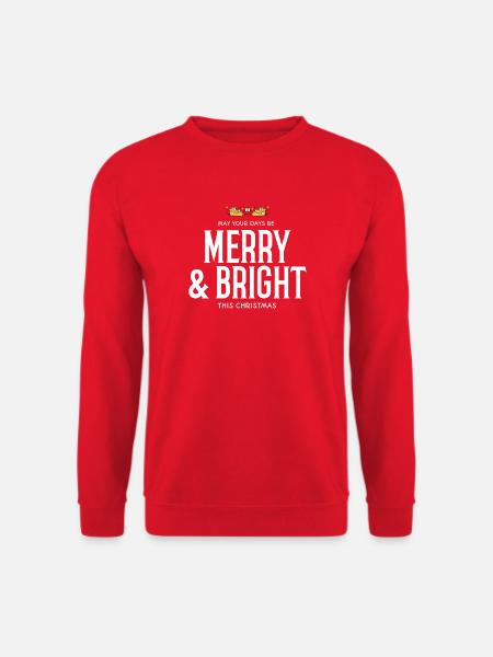 Merry Christmas Gift Happy Holidays - Unisex Pullover - Rot