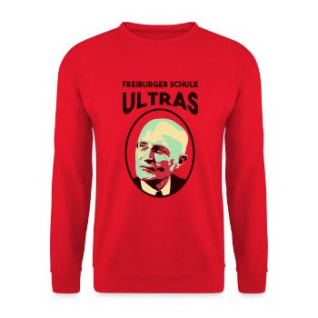 Freiburger Schule Walter Eucken Ultras - Unisex Pullover - Rot - Vorne - Alina (178cm) & Michal (187cm)