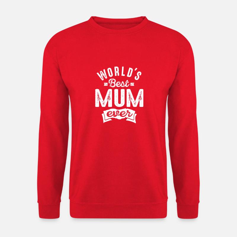 Worlds Best Mum - Unisex Sweatshirt - red