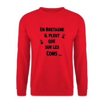 En Bretagne - Sweat-shirt Unisexe - rouge - Devant - Alina (178cm) & Michal (187cm)