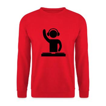 Hey DJ - Sweat-shirt Unisexe - rouge - Devant - Alina (178cm) & Michal (187cm)