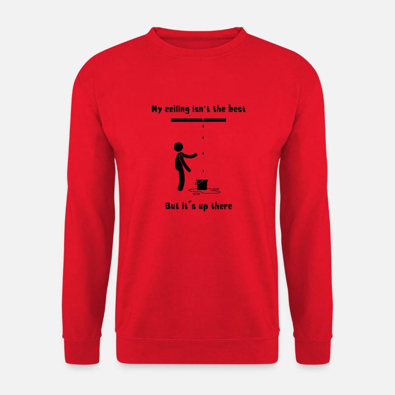 Ceiling pun - Unisex Sweatshirt - red