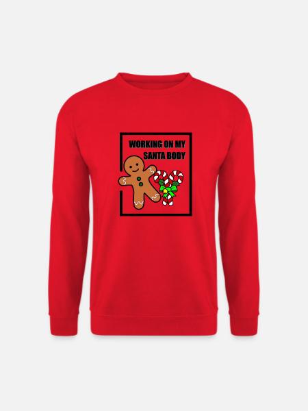 working santa body - Unisex Pullover - Rot