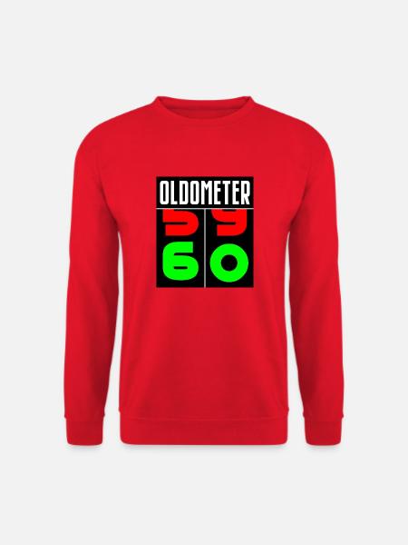 Oldometer 60th Birthday - Unisex Sweatshirt - red