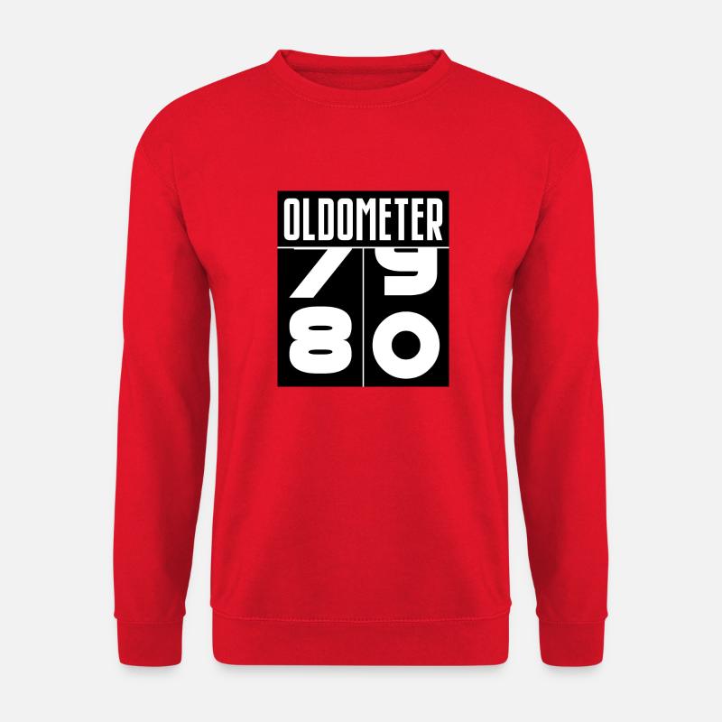 Oldometer 80. Geburtstag - Unisex Pullover - Rot