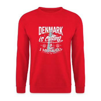 Le Danemark appelle et je dois y aller - Danemark - Sweat-shirt Unisexe - rouge - Devant - Alina (178cm) & Michal (187cm)