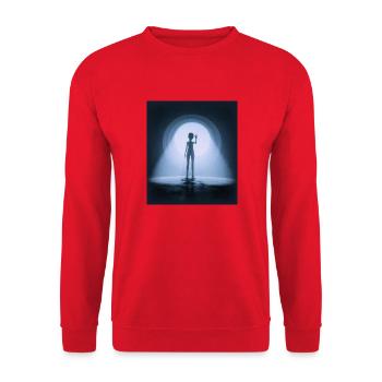 Alien - Unisex Sweatshirt - red - Front - Alina (178cm) & Michal (187cm)