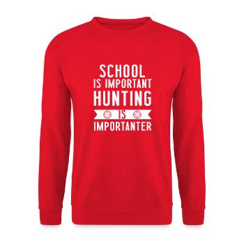 Hunting is importanter deer season hunting men - Sweat-shirt Unisexe - rouge - Devant - Alina (178cm) & Michal (187cm)