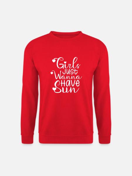 Girls just want to have a sun for women girls - Unisex Sweatshirt - red